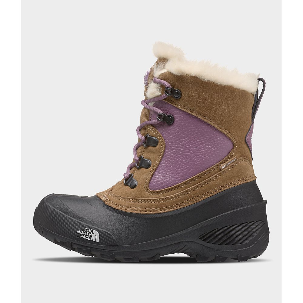 The North Face Boots Youth Australia - The North Face Shellista Extreme Brown Purple (WDC-674051)